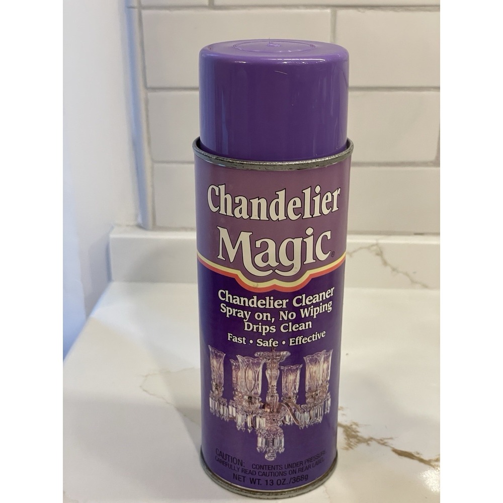 Chandelier Magic Cleaner Spray No Wipe Crystal Glass Metal 13 oz New Old Stock